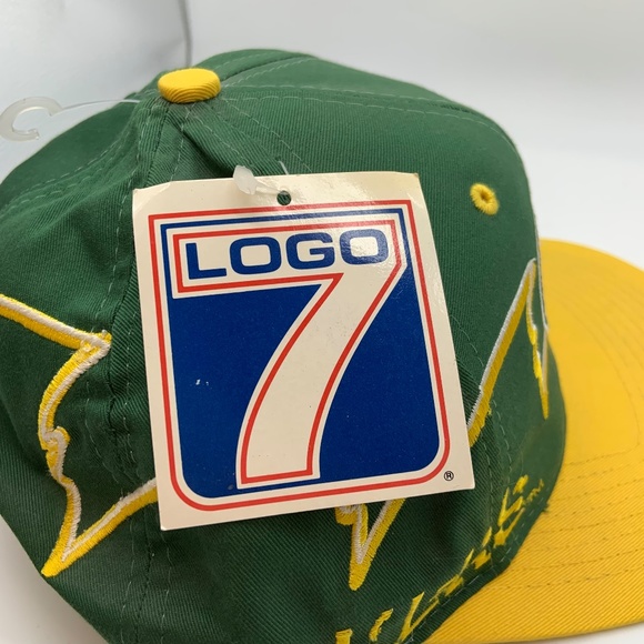 RARE VTG Logo7 90s Green Bay Packers Lightning Bolt Graffiti Snapback WITH TAGS! - Picture 9 of 16